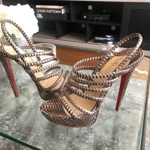 Christian Louboutin size 39 Python snake skin